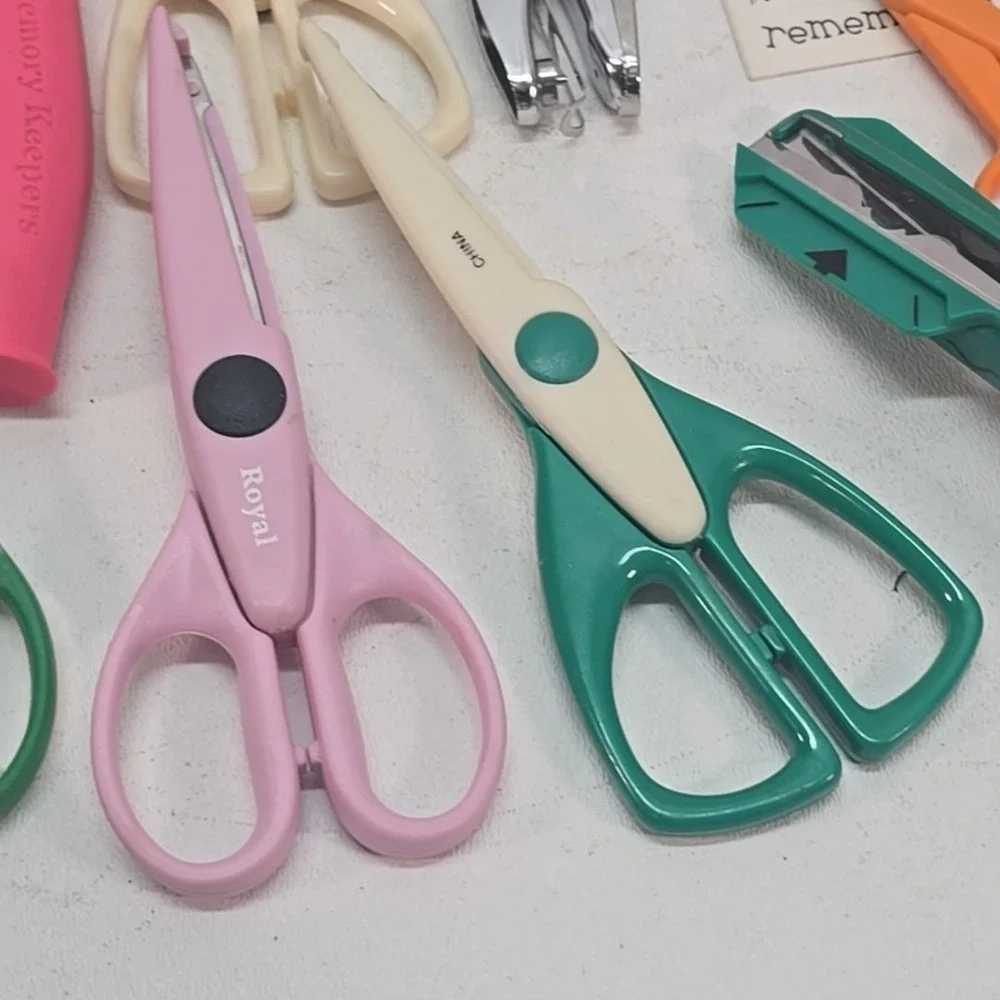 Crafting Lot Creative Scrapbook Punches Corner Wavy Cutters‎ Foil Scissors More